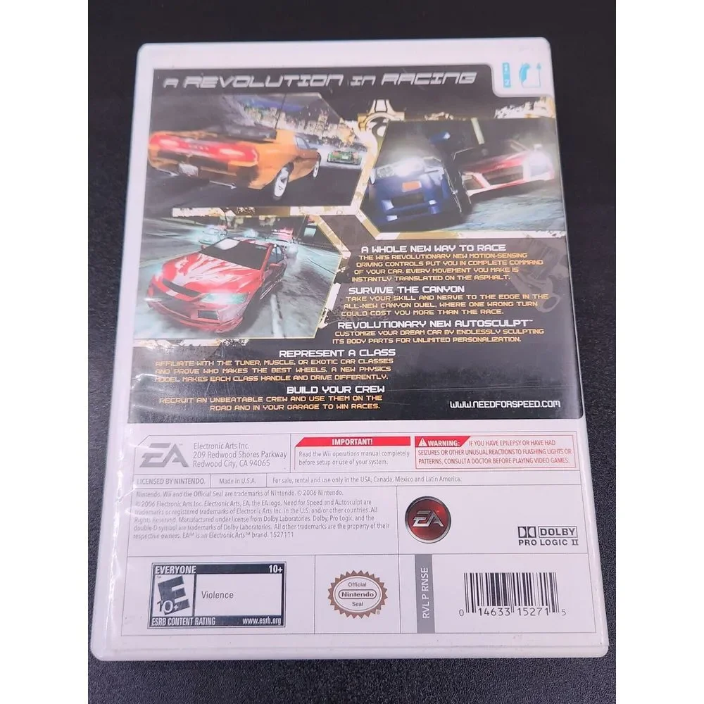 Need for Speed: Carbon‎ (Nintendo Wii, 2006) CIB